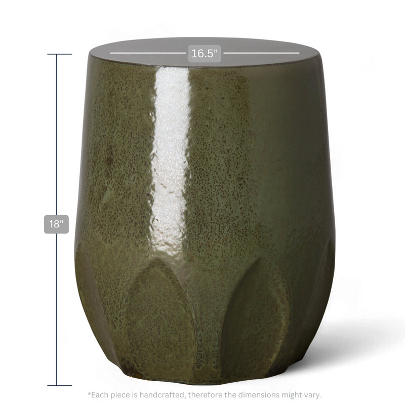 table de bout cylindriques, Vert métallique