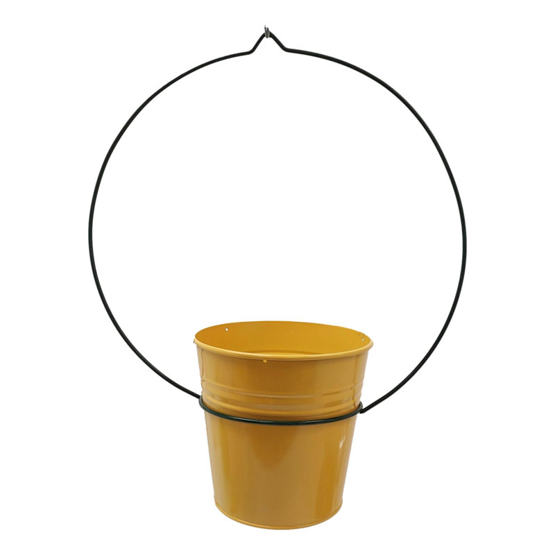 Caulksville Metal Hanging Planter, Yellow