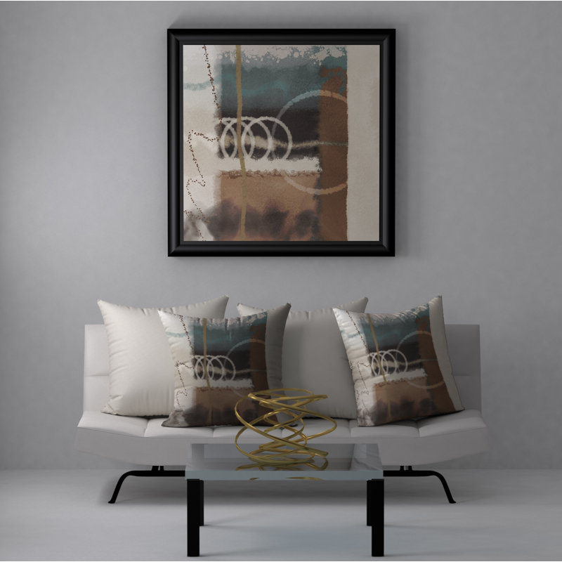 Abstract Reversible Throw Pillow, 24" x 24"