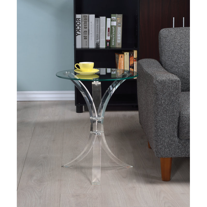 Table d'appoint ronde Cosey, Blanc