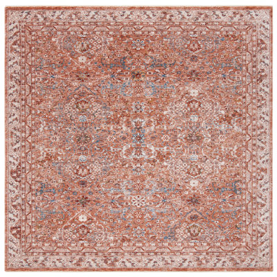 Tapis orange brûlé en polyester tissé à la machine Ralph Lauren Belvoir
