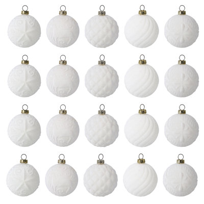 25 boules de Noël incassables en velours 25 pièces, 2,36 po