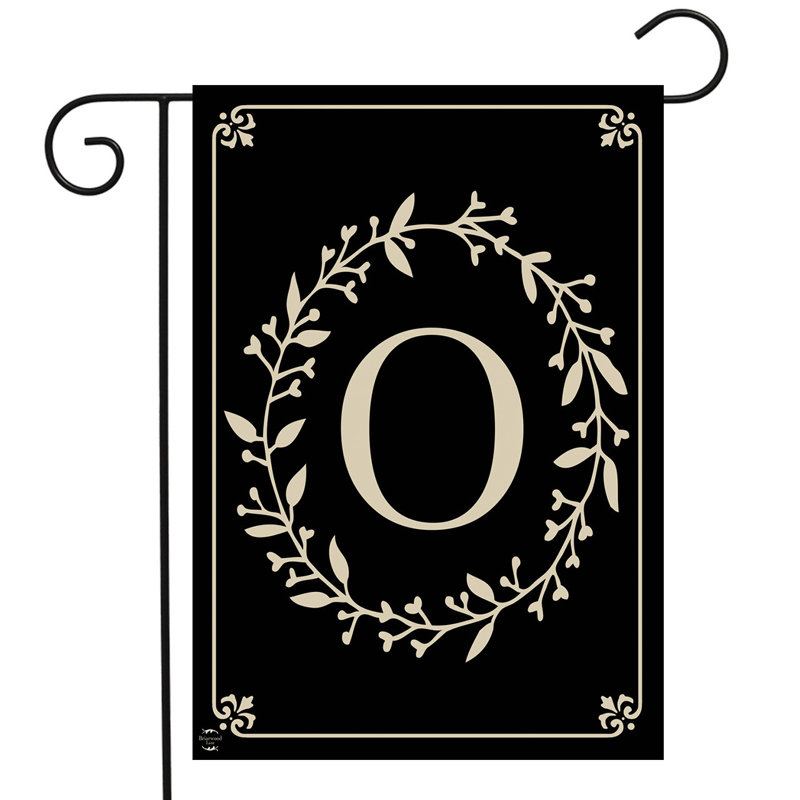  Classic Monogram Letter O Garden Flag