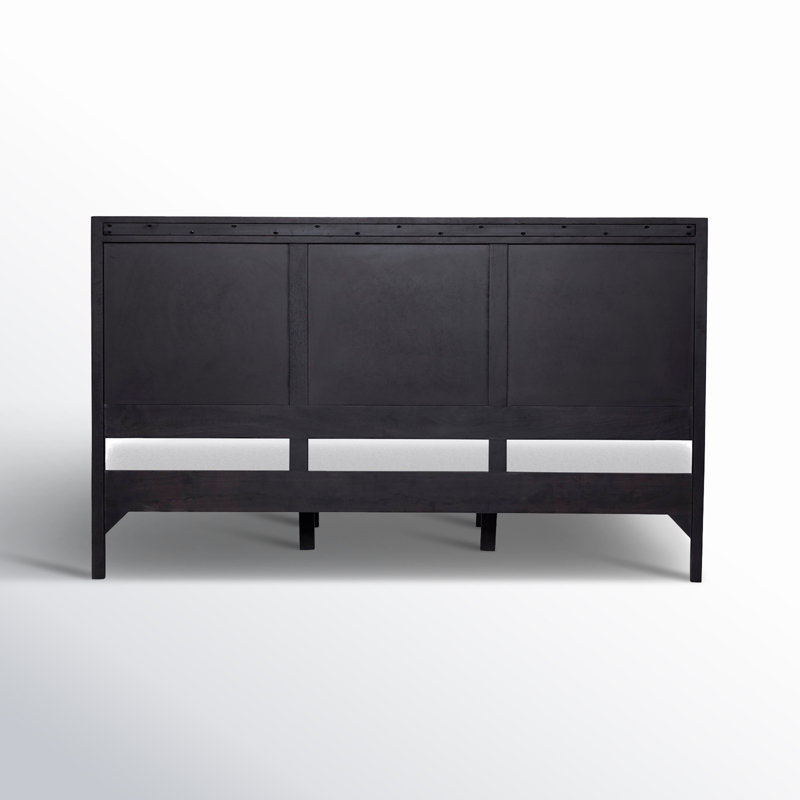 Sydney Bed, King, Black Wash W/ Black Cane