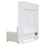 Lit escamotable blanc avec canapé et armoire murale pliante pour petits espaces