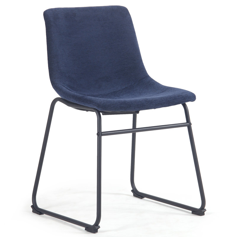 Chaises de salle à manger rembourrées Anke , Bleu