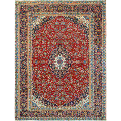Khusbu Distressed Hafeedh Red Rug