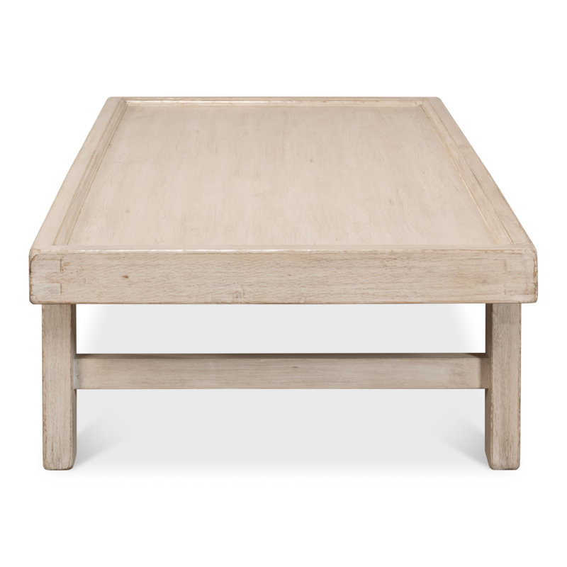 Solid Wood Coffee Table, French Gray