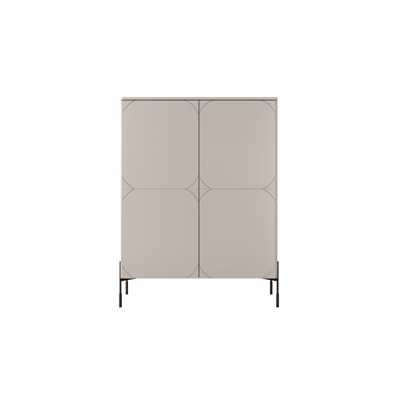 Asoni 2 Door Manufactured Wood Wardrobe, Cashmere