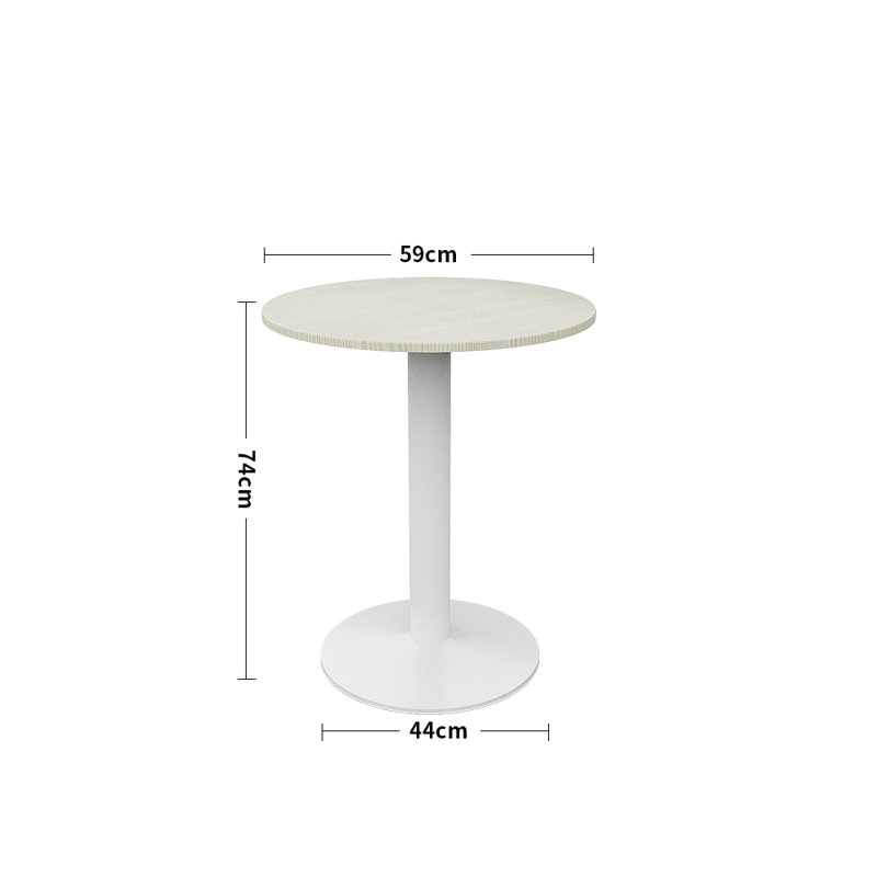 Stannards Round Metal Base Dining Table, White