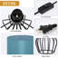 Ensemble de 2 lampes de chevet modernes avec cadre noir et base bleue-68436474