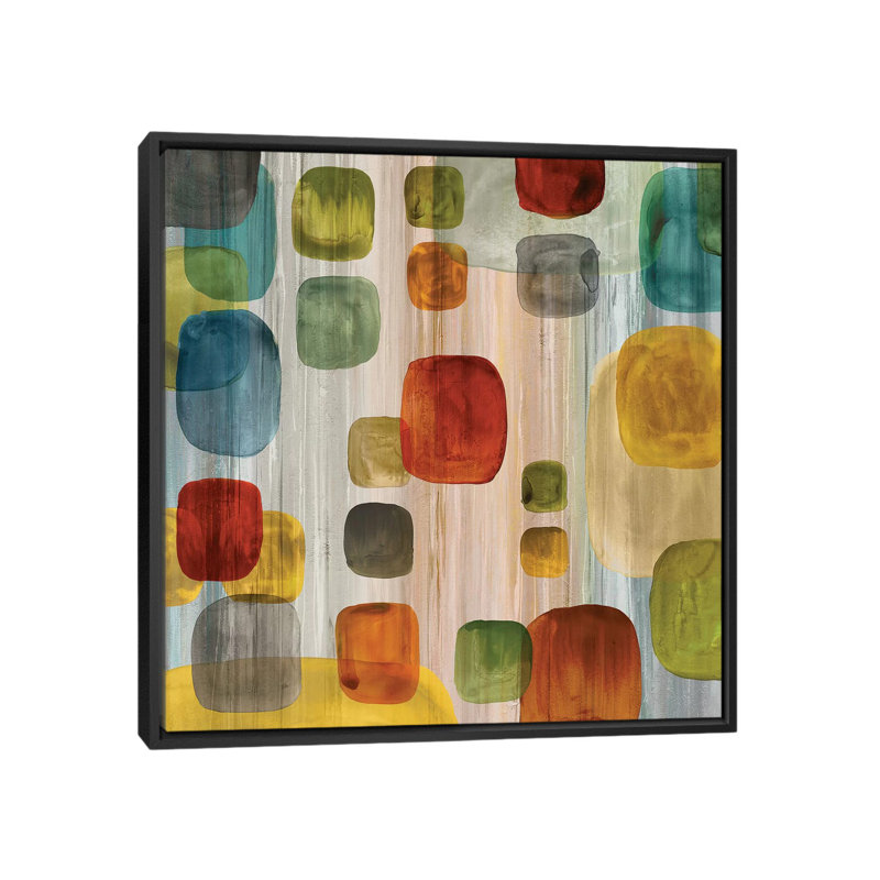 «Suspendu pierres précieuses II» par Angela Perry, reproduction sur toile tendue sur châssis, H 18 po x l 18 po x p 1,5 po