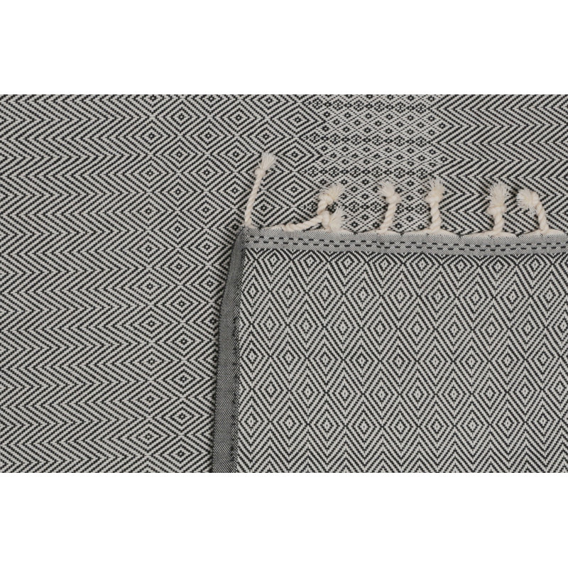 Serviette de plage 100% coton Lawlor, Noir