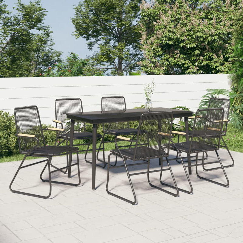 Ensemble repas d'extérieur rectangulaire Catarcio, 4, L 55,1 po x l 27,6 po x H 29,1 po