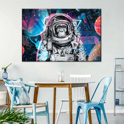 Chimp Astronaut - impression sur toile tendue