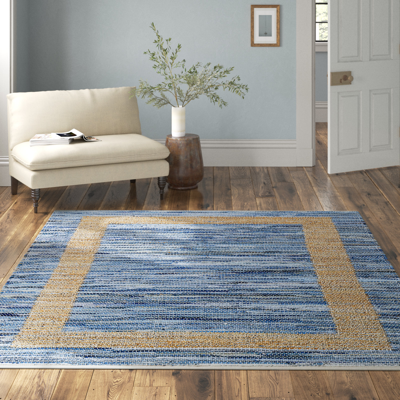 Demie Hand-Woven Abstract Jute Rug, Rectangle 6' x 9'
