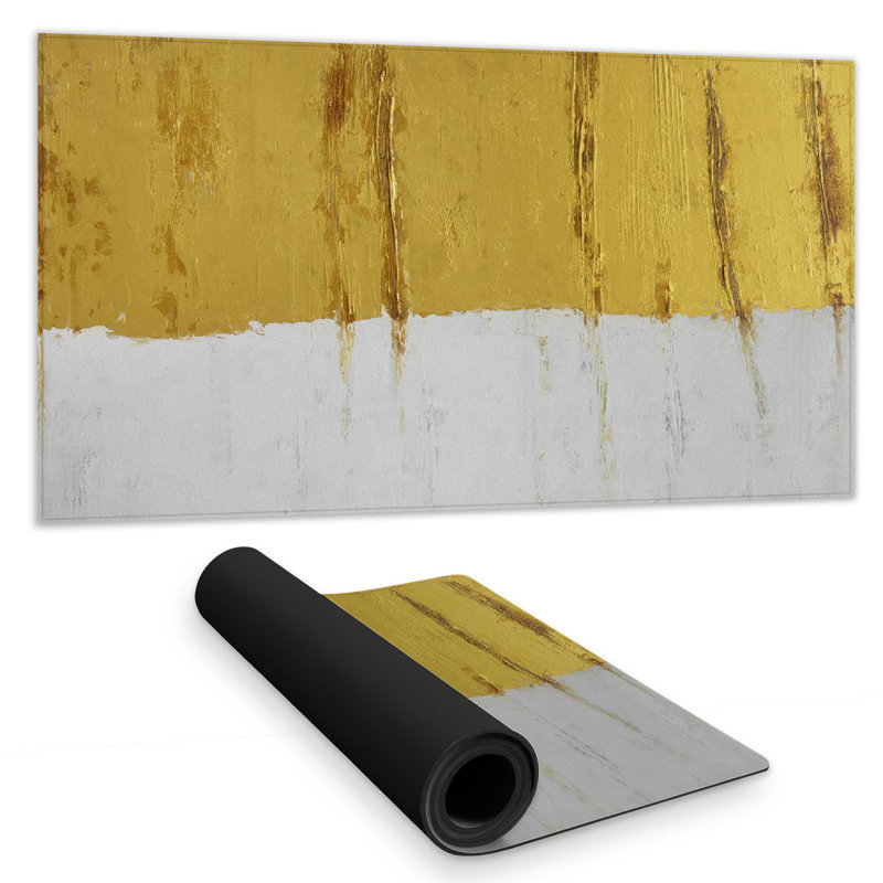 Golden stripe - 15.75"x31.50" Desk mat