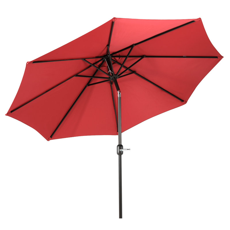 Parasol de marché 9 pi Pierpoint, Parasol rouge performance
