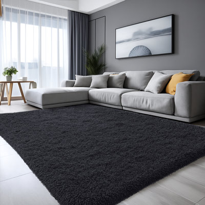 Solid Colour Shag Area Rug