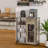 3 Tier Coffee Bar Table With Storage Drawer Grey
