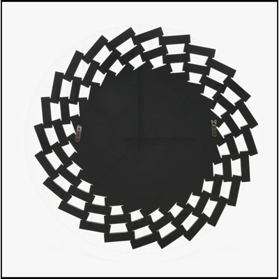 Magnifique miroir mural circulaire avec cadre en faux bois, idéal pour la décoration intérieure et l'amélioration de l'espace.