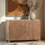 Drennan 54" Mindi Wood Veneer Carved Sideboard in Natural Medium Brown