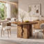 with Solid Wood Base Dining Table