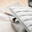 Velours convertible avec lit escamotable et lit réglable à 3 niveaux en tissu gris