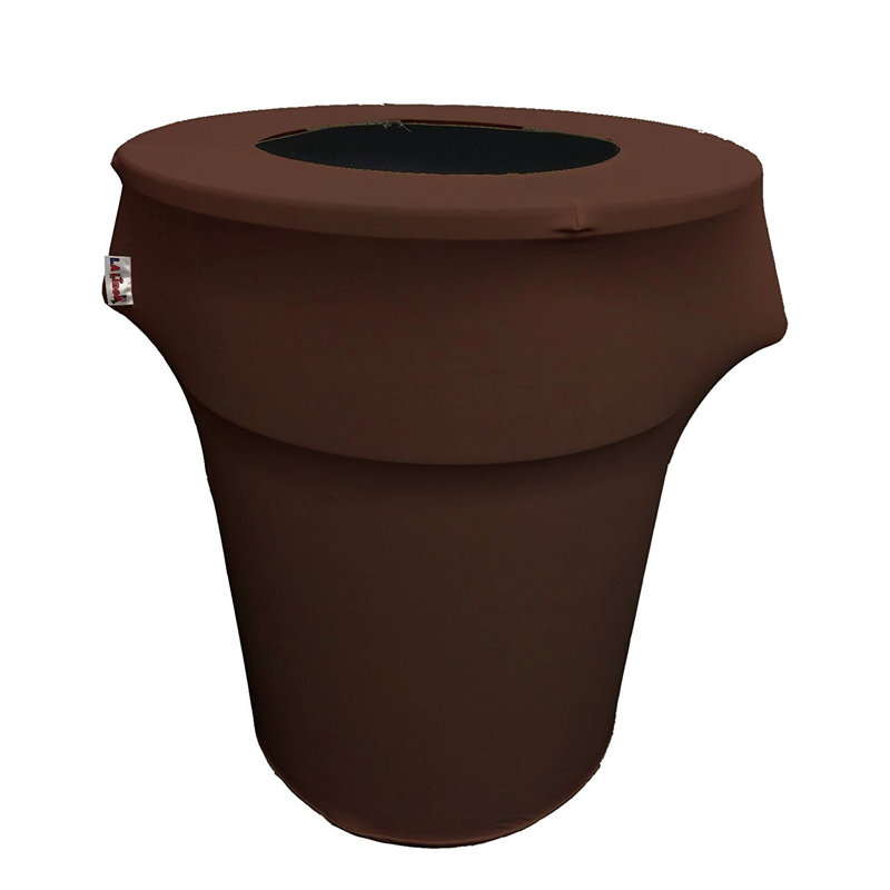 Housse pour poubelle extensible en élasthanne, Brun