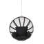  Balançoire à panier suspendue ronde moderne, grande structure sphérique en osier avec coussins moelleux pour l'extérieur