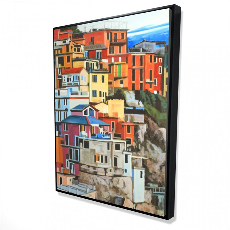 Vue de Manarola en Italie, reproduction sur toile