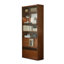 Brun massif + bois manufacturé + vitrines