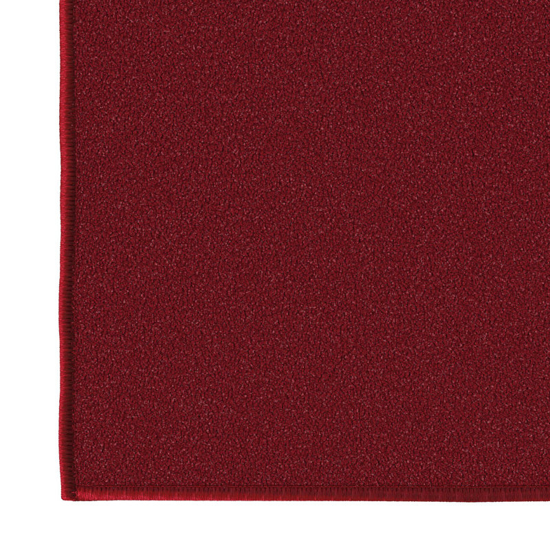 Emmy Red Synthetic Non-Slip Washable Kitchen Mat