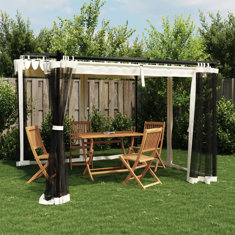 Catonya 10 Ft. W x 10 Ft. D Aluminum Soft-top Gazebo, Cream