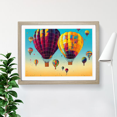 Splattered Hot Air Balloons Vol.2 - Framed Print