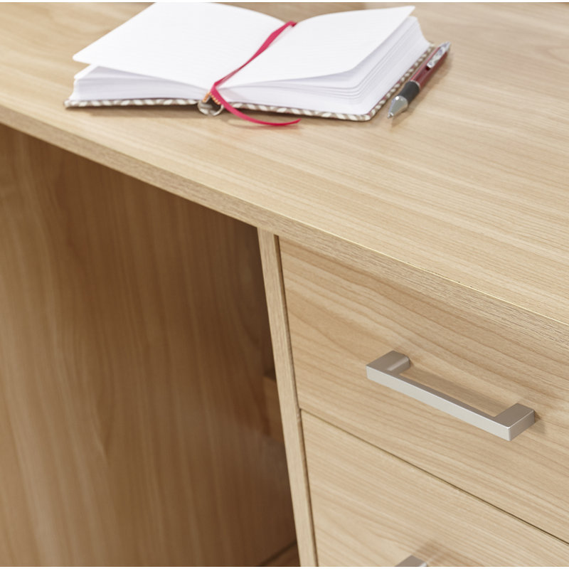 Ryan Solid Wood Base Writing Desk, Oak