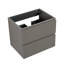 Armoire murale 24 W-102 sans bacs de couleur grise à double tiroir de couleur grise