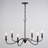 Baran 6 - Light Steel Dimmable Chandelier-1766043692