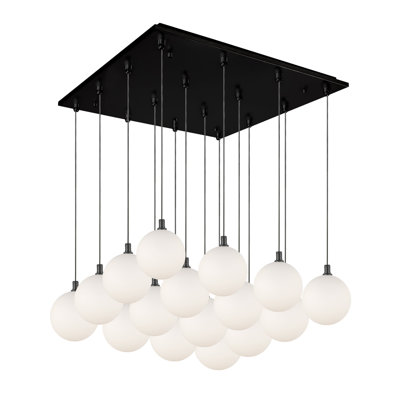 Bolla 21-in Black 16-Light Multi Pendant