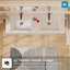 Chesham l 60 po x P 19-5 / 8 po Chesham P x 22 1/2 po H Meuble-lavabo flottant en chêne naturel avec plateau en céramique blanche assemblé-1434510170-1434510174