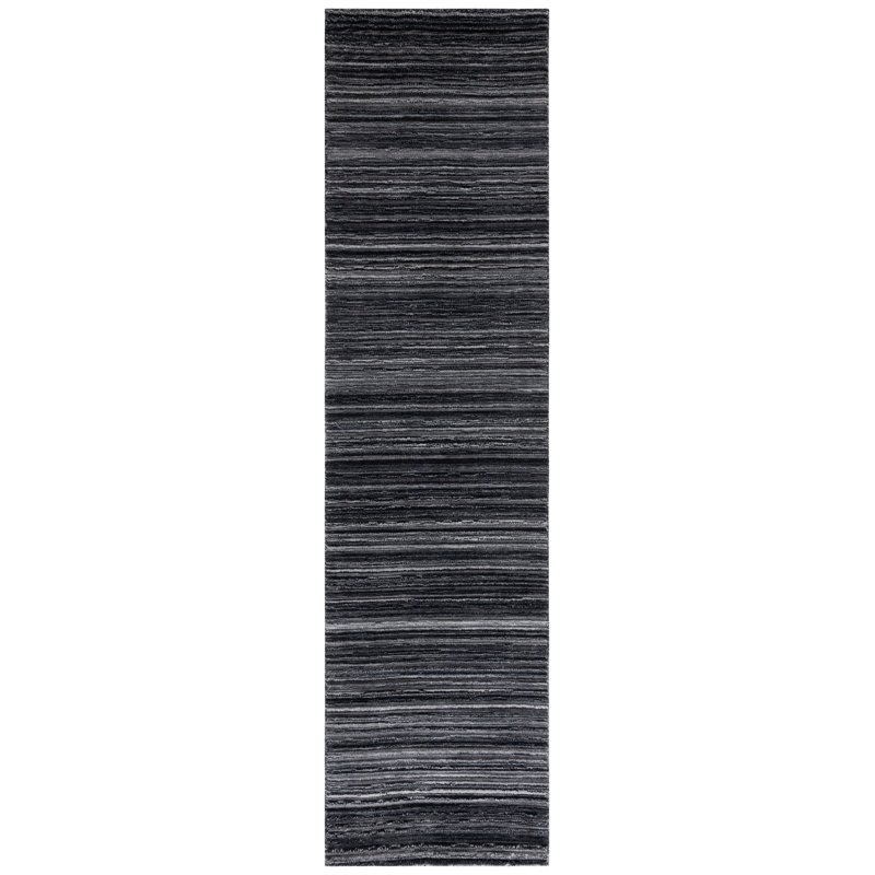 Jenkarlo Hand Woven Performance Striped Rug, Runner 2'3" x 9'
