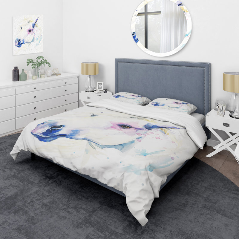 Ensemble de housse couette moderne et contemporain, Housse simple + 1 taie décorative
