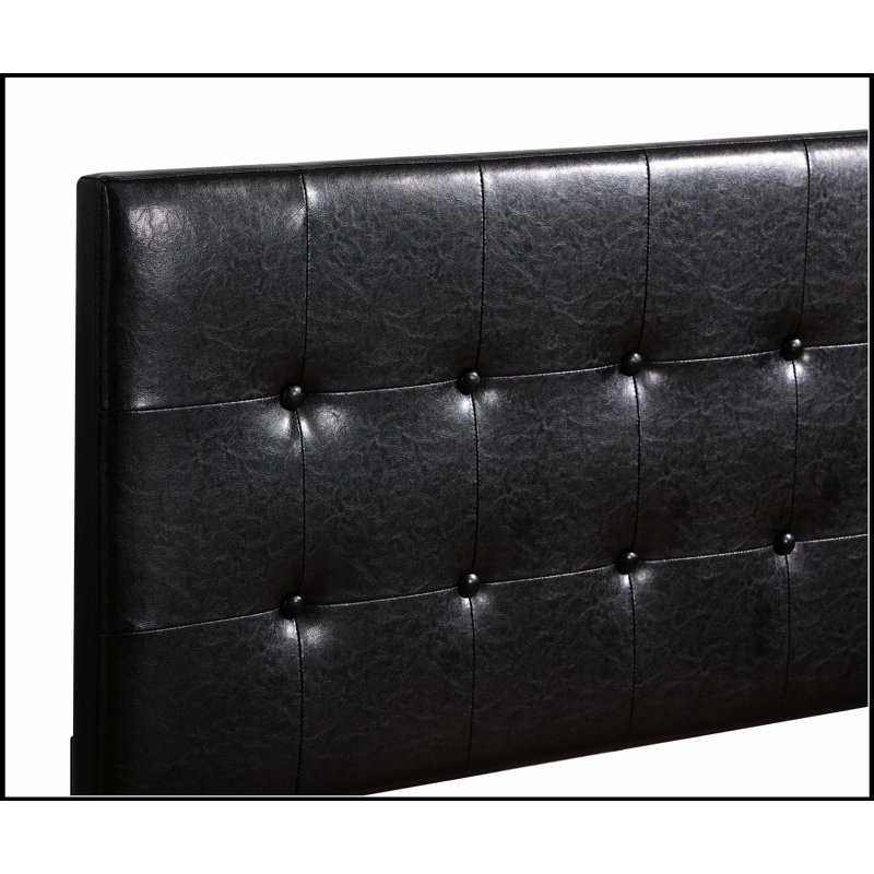 Élégant lit noir contemporain avec une fabrication durable et un design élégant pour un confort optimal et un attrait esthétique