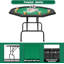 Table de poker de jeu avec porte-gobelet en acier inoxydable, table de loisirs de casino, table de poker Texas Hold''em pour 8 joueurs avec pattes, feutre-100483021