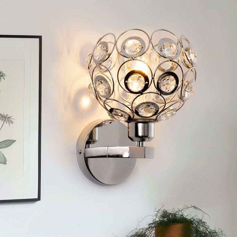 Cantura Stainless Steel Armed Sconce, Silver