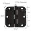 Charnières de porte à roulement à billes 3,5 po x 3,5 po H 3,5 po-21319255