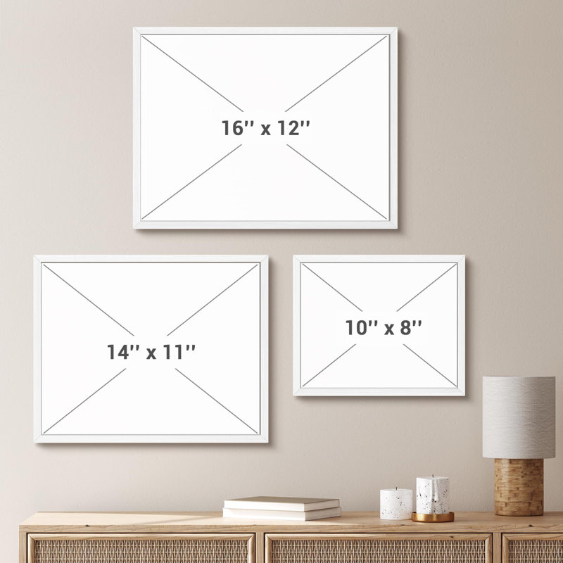 «Elegant Cranes and Blossoms in Traditional Traditional Style», affiche rustique encadrée, Blanc / Blanc, H 12 po x l 16 po