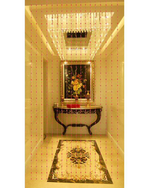 Rideau synthétique Brittanae, Rouge, L 35,5 po x L 72 po