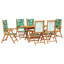 6 - Person Solid Wood Patio Dining Set Rectangular Table