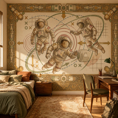 Papier peint astronomique astronautes